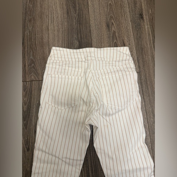 Frame Women Pants Size 26 Le Hardy Crop Flare Nautical Coastal Retro Striped - Picture 6 of 7